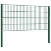Panel valla vidaxxl con postes de hierro 349x80 cm verde