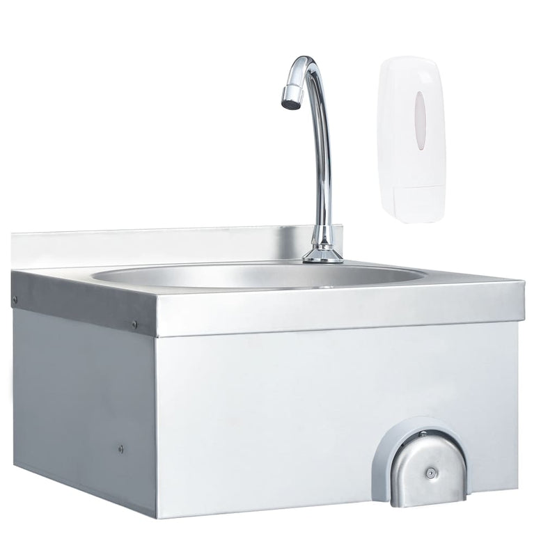 Fregadero Vidaxl con acero inoxidable de toque y jabón