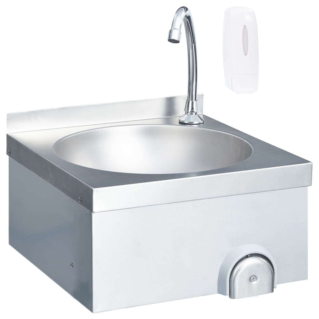 Fregadero Vidaxl con acero inoxidable de toque y jabón