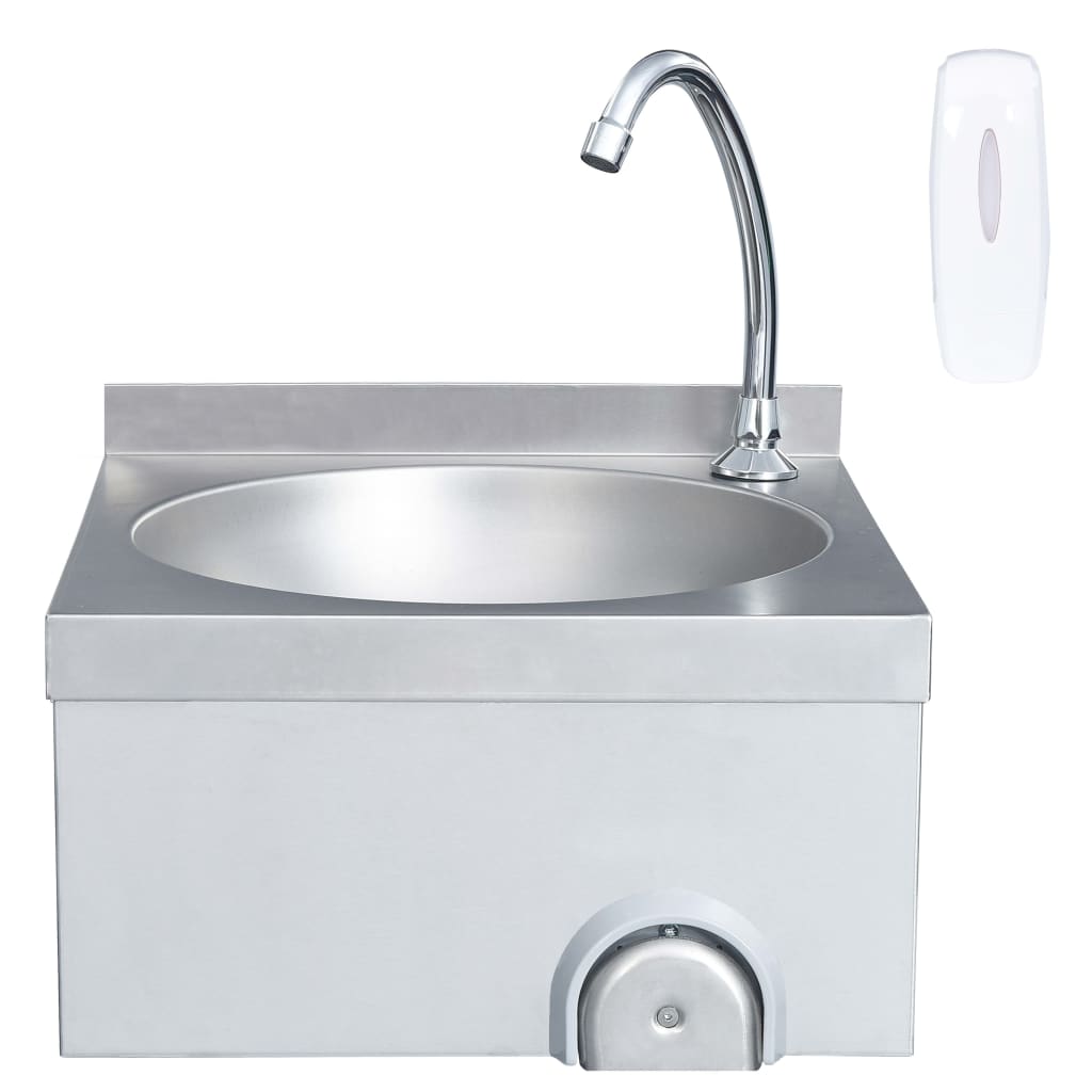 Fregadero Vidaxl con acero inoxidable de toque y jabón