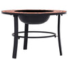 Vidaxl vuurschaal mozaïek 68 cm keramiek terracottakleurig