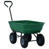 Volquete de jardín VidaXL 300 kg 75l verde