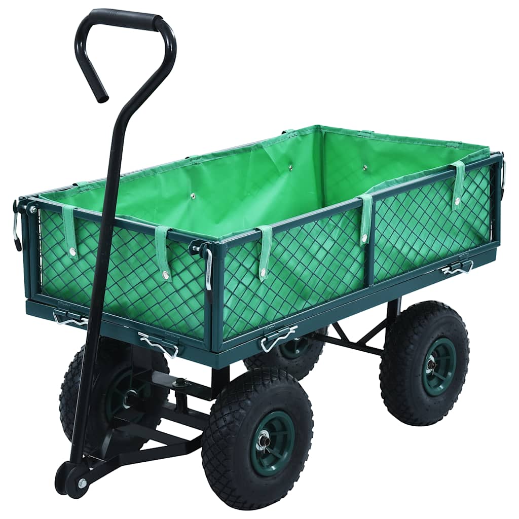 Carrello da giardino VidaXL 250 kg verde