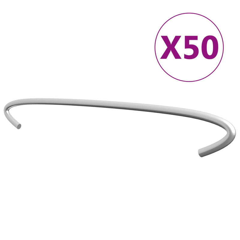 Vidaxl ganchos de gabión 50 st 40 cm de acero galvanizado