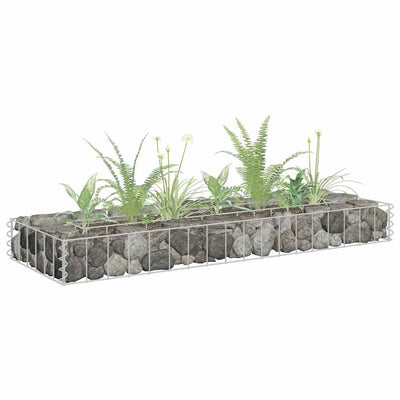 Vidaxl Gabion fioriera da 90x30x10 cm in acciaio zincato