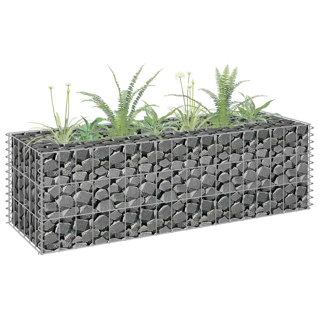 Vidaxl Gabion Planter elevado 90x30x30 cm de acero galvanizado