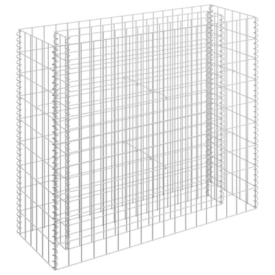 Vidaxl Gabion fioriera da 90x30x90 cm acciaio zincato