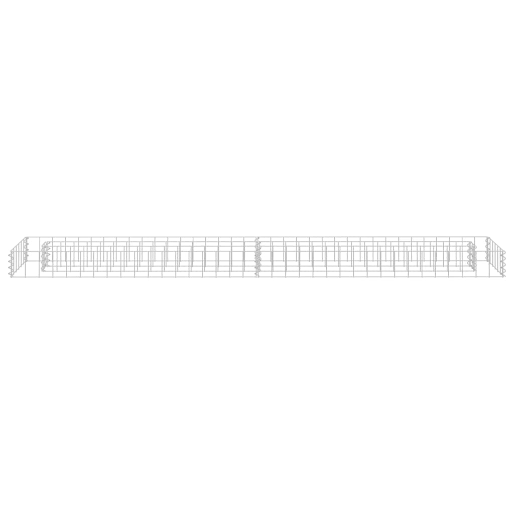 Vidaxl Gabion Planter elevado 180x30x10 cm de acero galvanizado