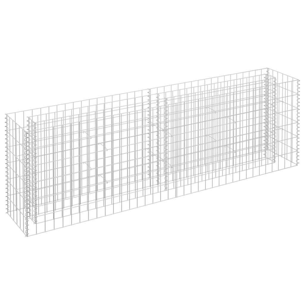 Vidaxl Gabion Planter elevado 180x30x60 cm de acero galvanizado