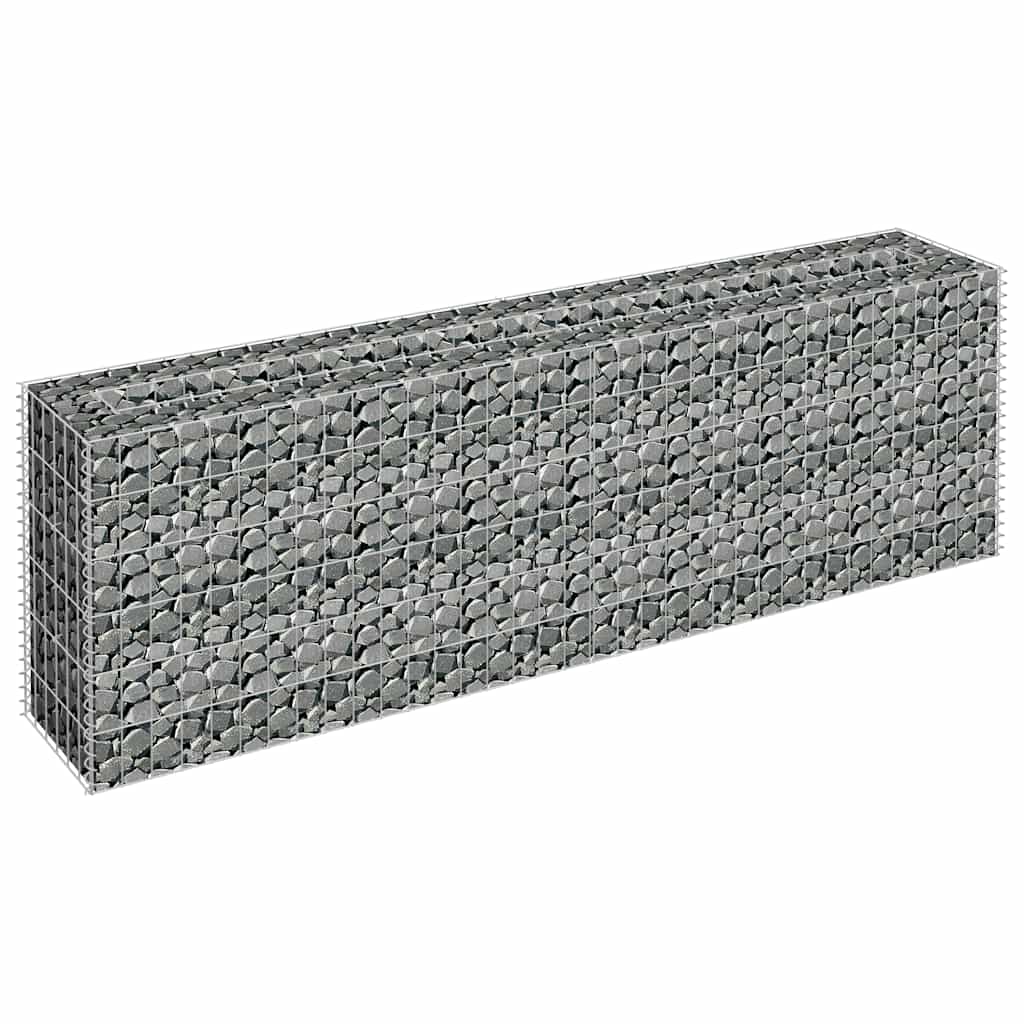 Vidaxl Gabion Planter elevado 180x30x60 cm de acero galvanizado