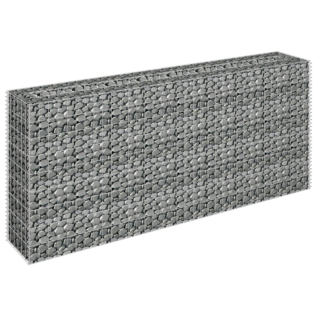 Vidaxl gabion plantenbak verhoogd 180x30x90 cm gegalvaniseerd staal