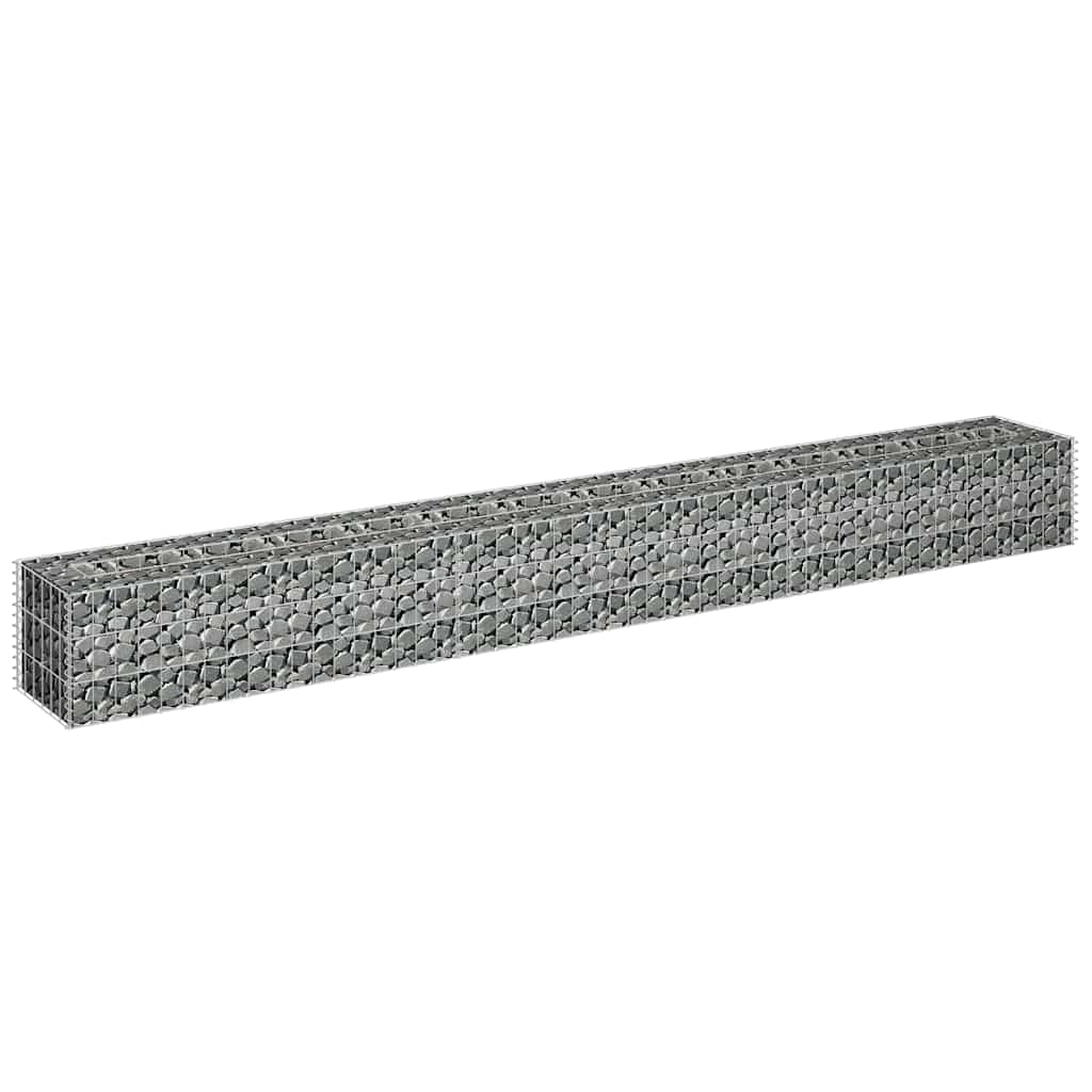 Vidaxl Gabion Planter aumentó 270x30x30 cm de acero galvanizado