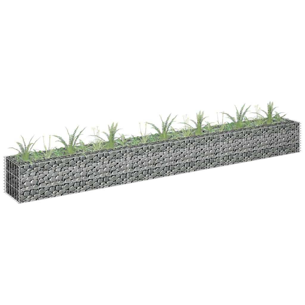 Vidaxl Gabion Planter aumentó 270x30x30 cm de acero galvanizado