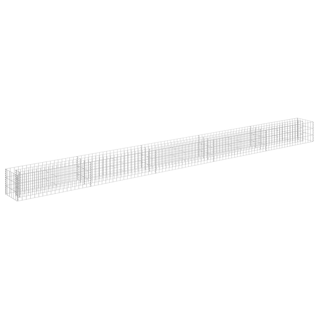 Vidaxl Gabion Planning Box elevada 450x30x30 cm de acero galvanizado