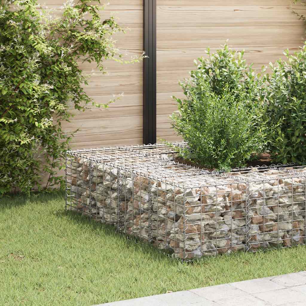 Cubo elevado de Vidaxl Gabion Plantador 40x40x40 cm de acero alambre