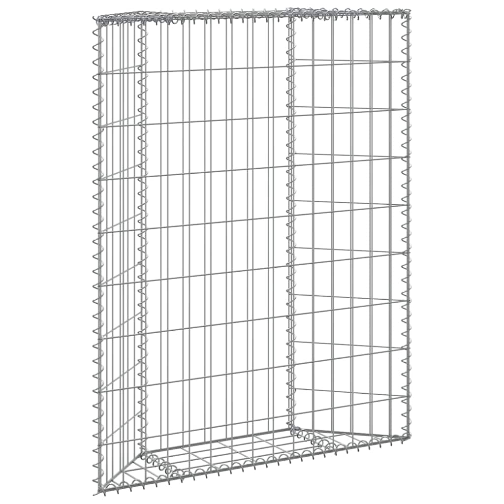 Vidaxl gabion plantenbak trapezium 80x20x100 cm gegalvaniseerd staal