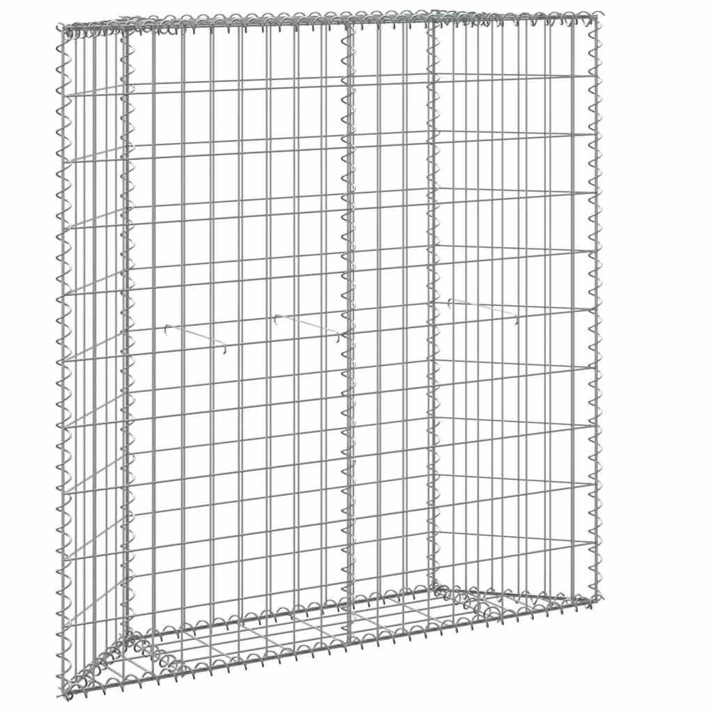 Vidaxl Gabion Planning Trapezoid de acero galvanizado 100x20x100 cm