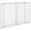 Trapecio de cubo de planificación de Gabion Vidaxl 150x20x100 cm de acero galvanizado
