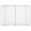 Trapecio de cubo de planificación de Gabion Vidaxl 150x20x100 cm de acero galvanizado
