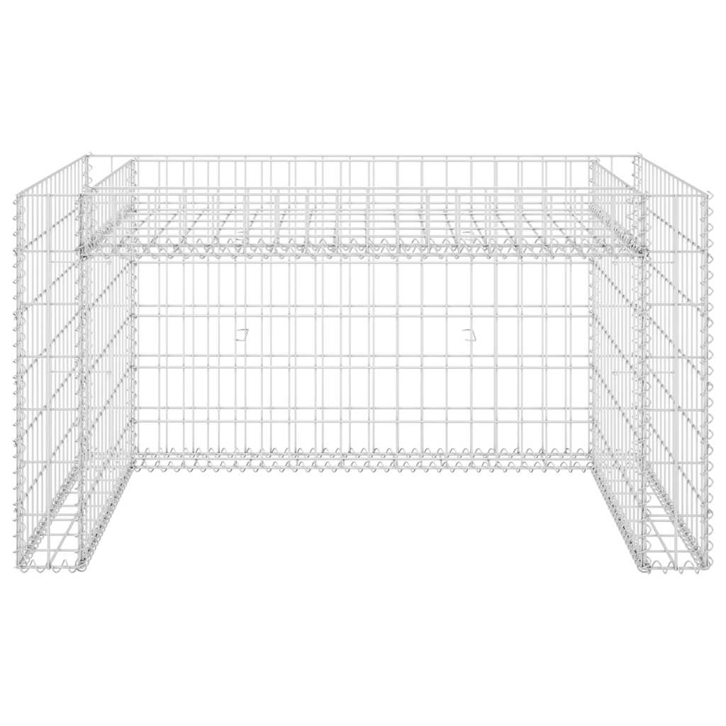 Vidaxl grasmaaieroverkapping met plantenbak 110x80x60cm staaldraad