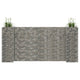 Vidaxl gabion plantenbak h-vormig 260x40x120 cm staaldraad