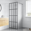 Vidaxl Walk -En Diper Wall 80x195 CM Mat Glass Temperated Glass