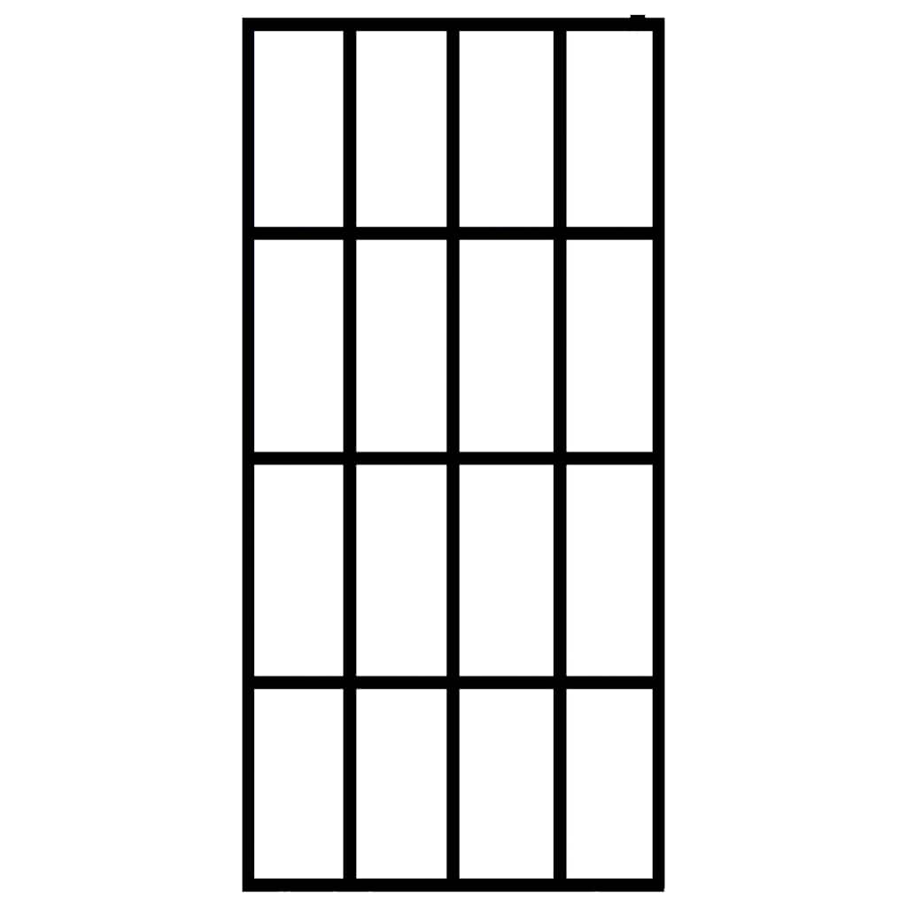 Vidaxl inloopdouchewand 90x195 cm mat gehard glas