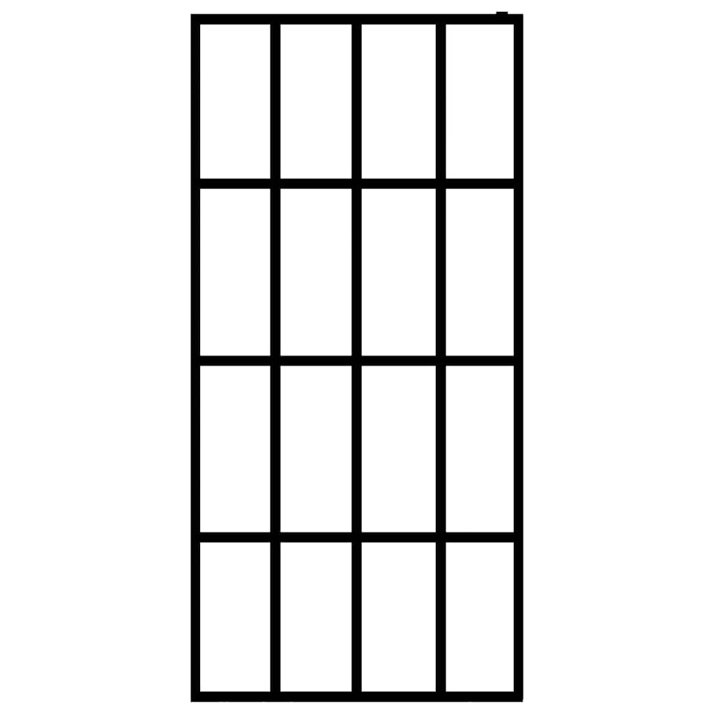 Vidaxl inloopdouchewand 100x195 cm mat gehard glas