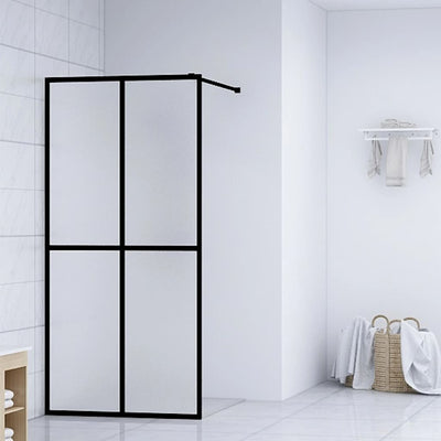 Vidaxl Walk -en la pared de la ducha 90x195 cm vidrio templado mate