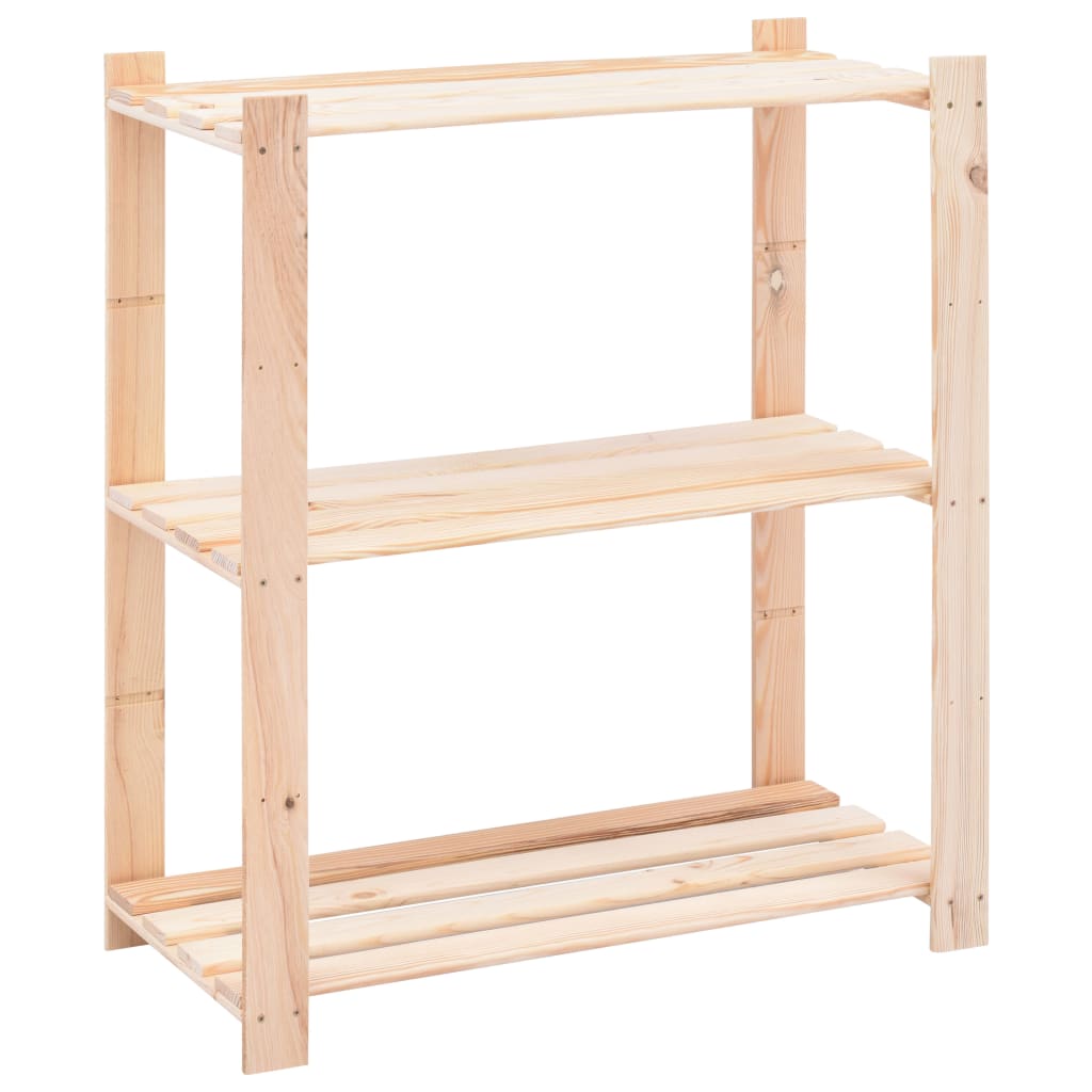 Vidaxl Storage Rack 3 capas 80x38x90 cm de pino sólido 150 kg