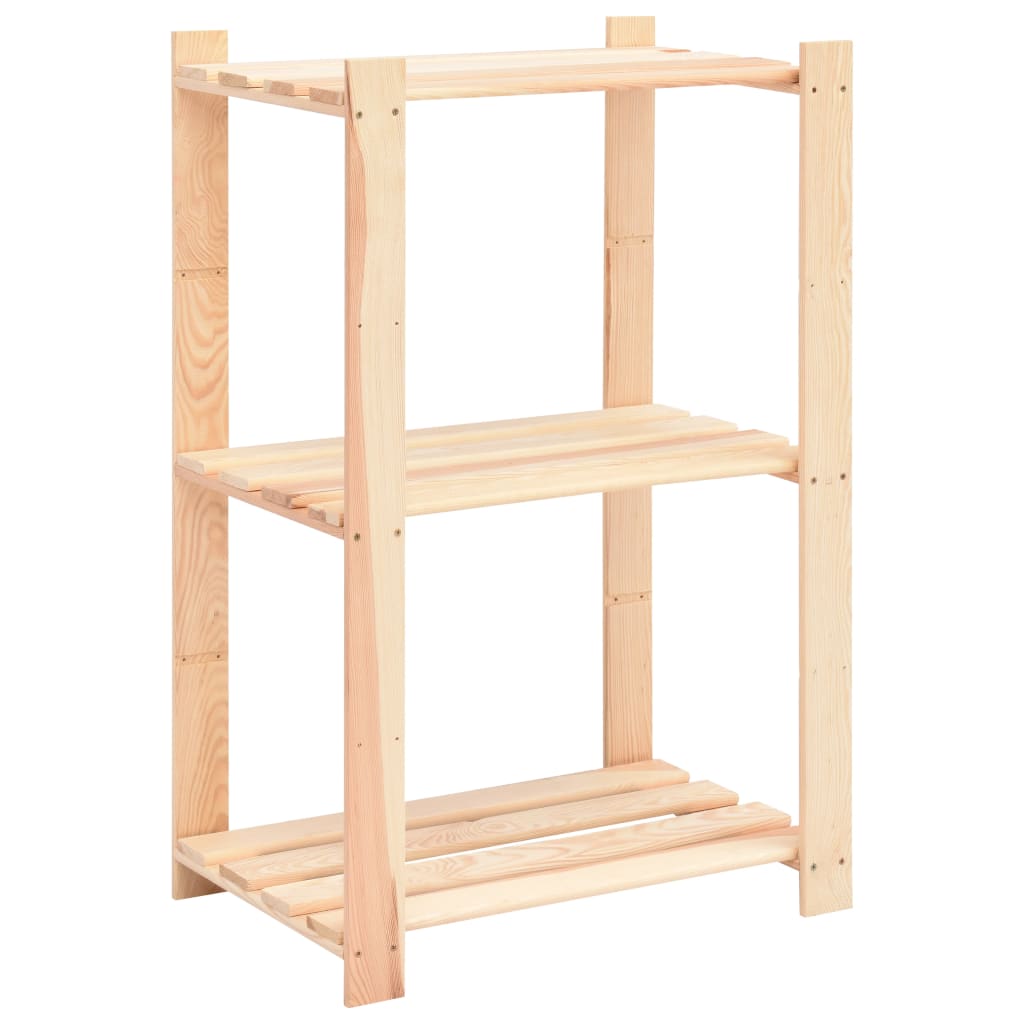 Vidaxl Storage Rack 3 capas 60x38x90 cm de pino sólido 150 kg
