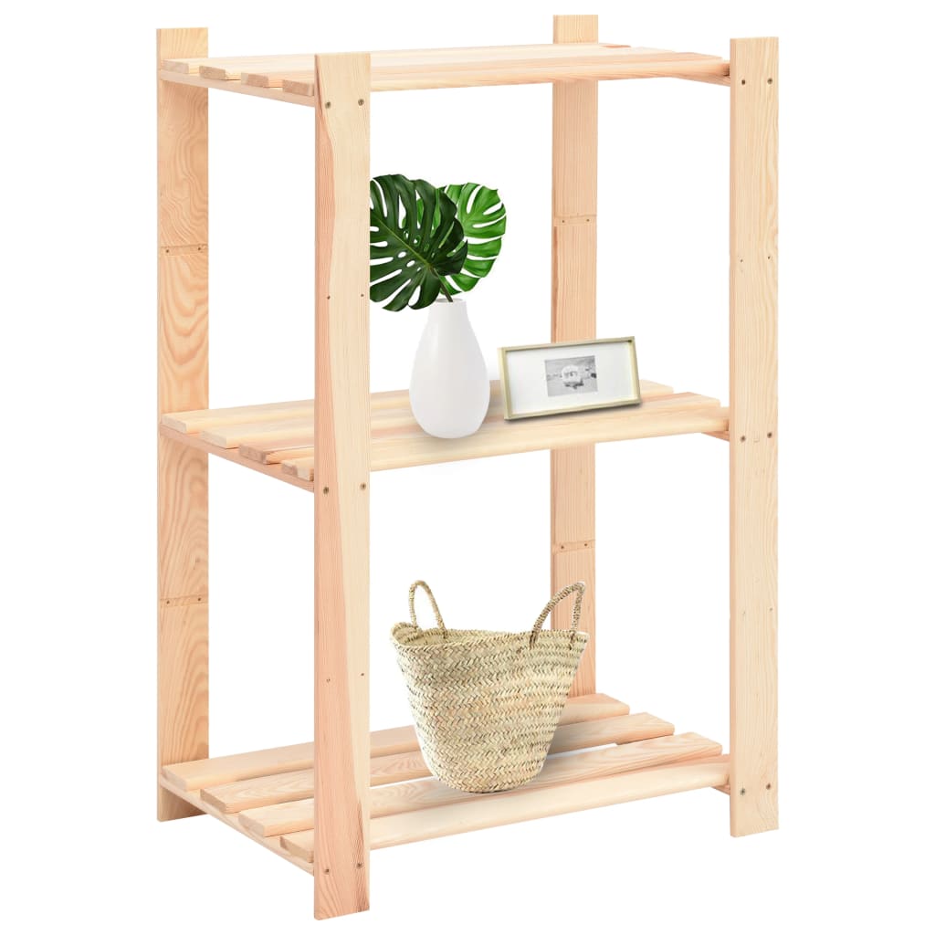 Vidaxl Storage Rack 3 capas 60x38x90 cm de pino sólido 150 kg