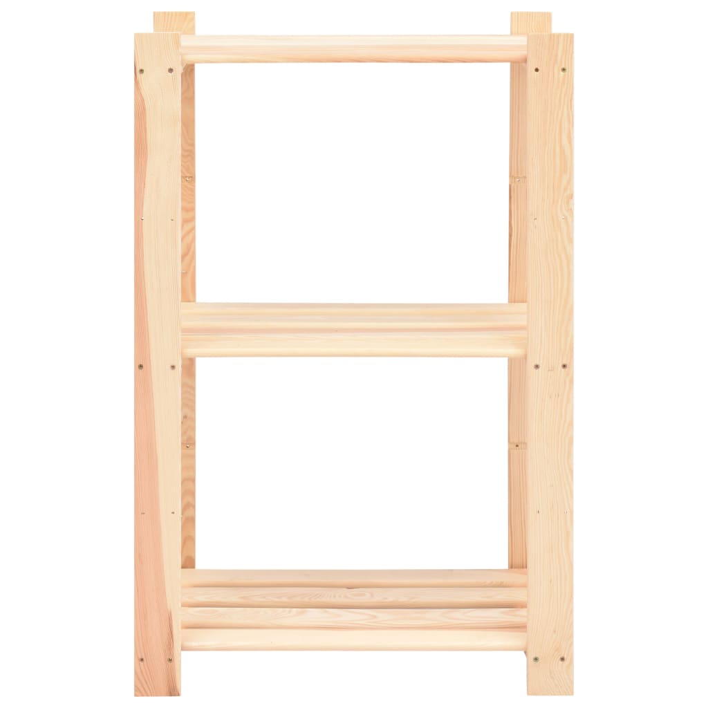 Vidaxl Storage Rack 3 capas 60x38x90 cm de pino sólido 150 kg
