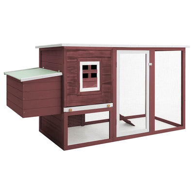 Vidaxl Chicken Coop con il legno a soppalco notturno marrone