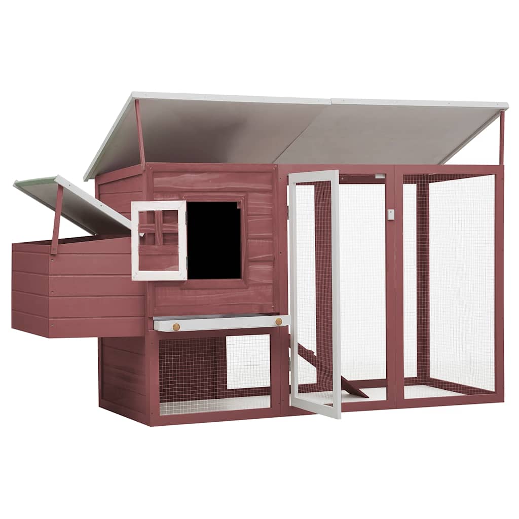 Vidaxl Chicken Coop con Night Loft Wood Brown