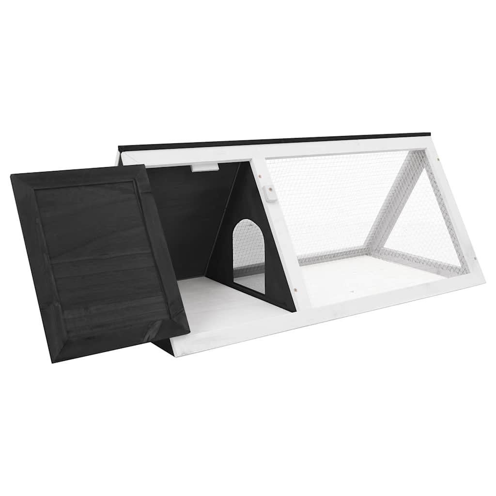 Vidaxl Rabbit Loft Wood Gray