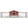 Vidaxl Rabbit Hutch 310x70x87 cm Pino sólido Pino rojo