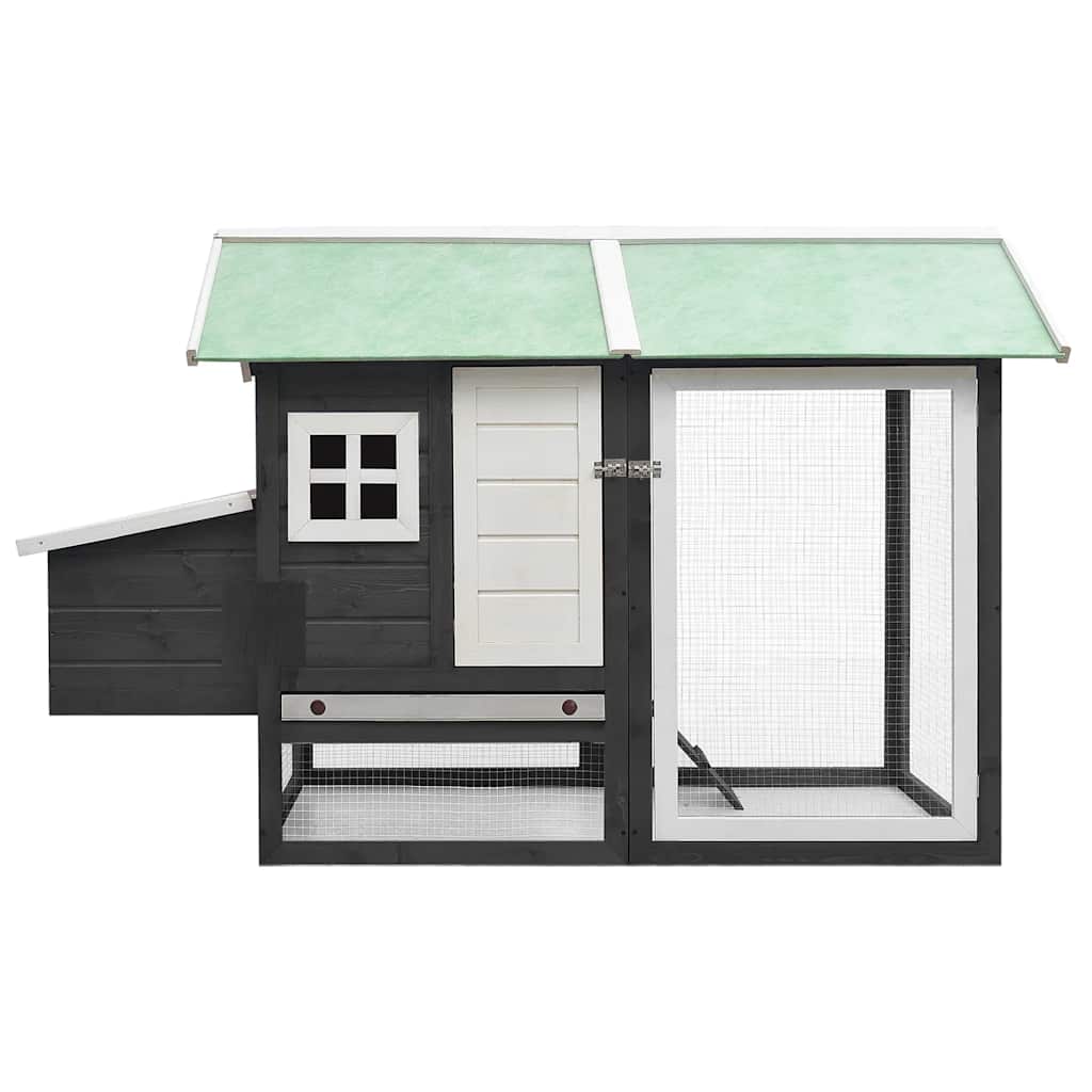 Vidaxl Chicken Coop 170x81x110 cm Pino sólido Pino Madera de madera