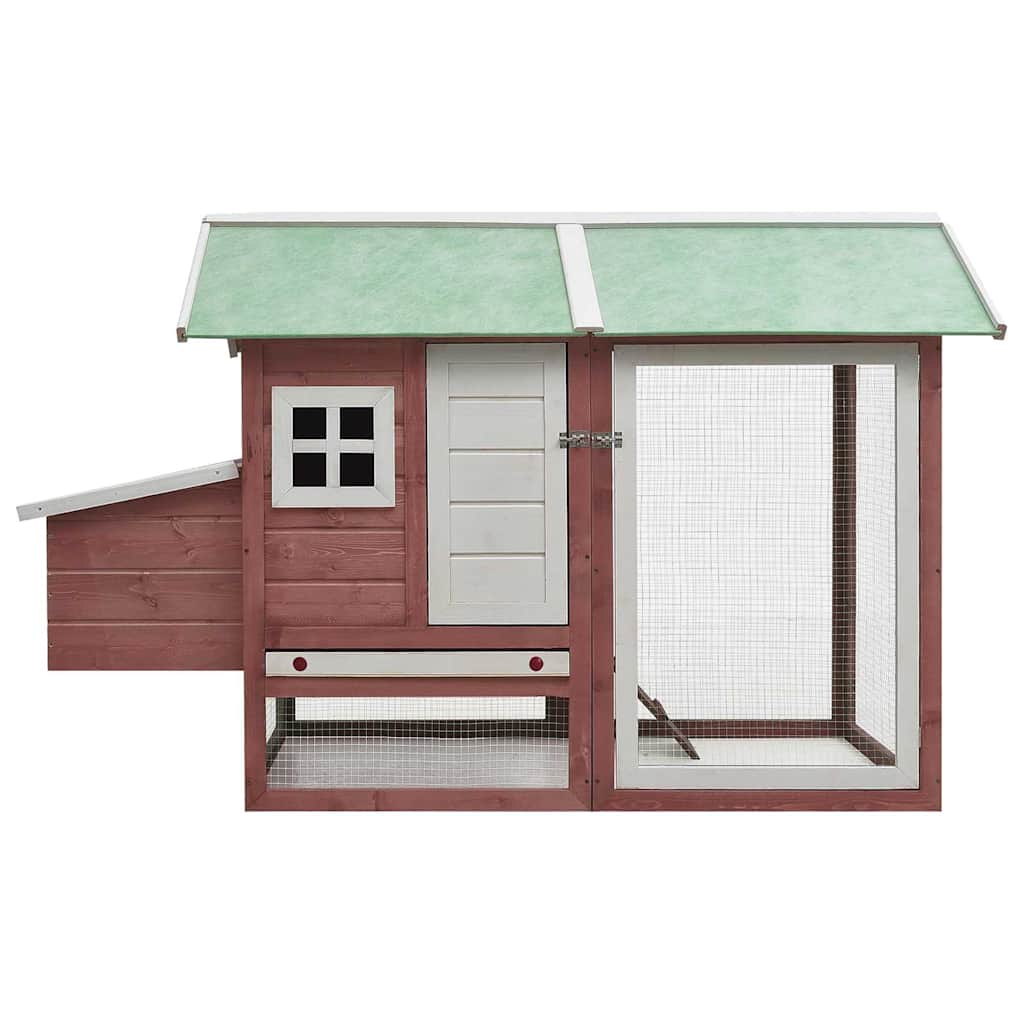 Vidaxl Chicken Coop 170x81x110 cm Pine Pine Mokka