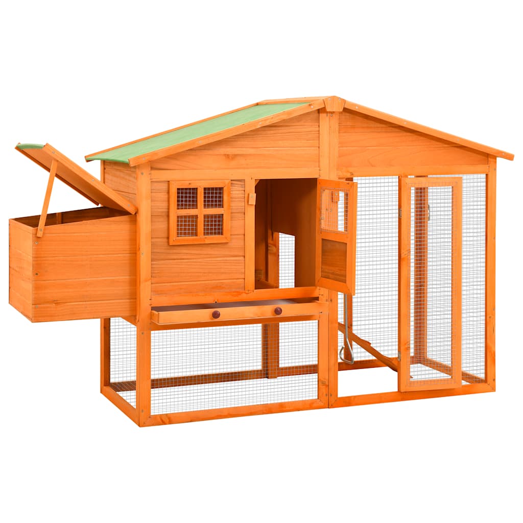 Vidaxl Chicken Coop con Nest Box Solid Pinewood