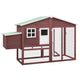 Vidaxl Chicken Coop con Nest Box Solid Vurenhout Mokka e White
