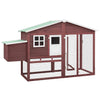 Vidaxl Chicken Coop con Nest Box Solid Vurenhout Mokka y White