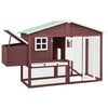 Vidaxl Chicken Coop con Nest Box Solid Vurenhout Mokka y White