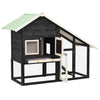 Vidaxl Rabbit Hutch 140x63x120 cm de pino sólido gris y blanco