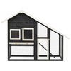 Vidaxl Rabbit Hutch 140x63x120 cm de pino sólido gris y blanco