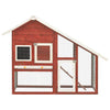Vidaxl Rabbit Hutch 140x63x120 cm de pino sólido rojo y blanco