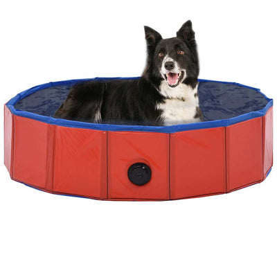 Vidaxl Dog Pool Plegable 80x20 cm PVC rojo