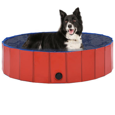 Vidaxl Dog Nwimming Pool Plegable 120x30 cm PVC Rojo