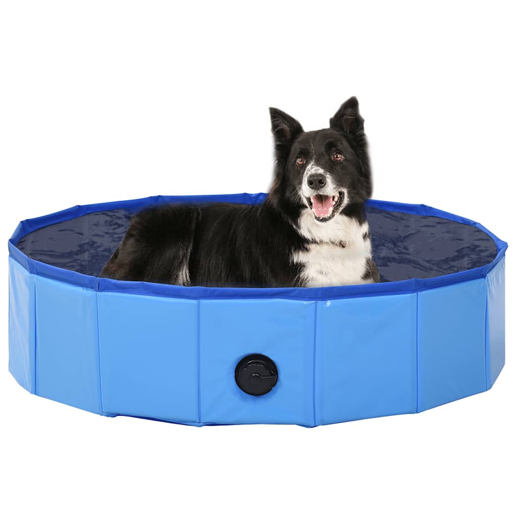 Vidaxl Dog Natwmwing Pool Plegable 80x20 cm PVC Azul