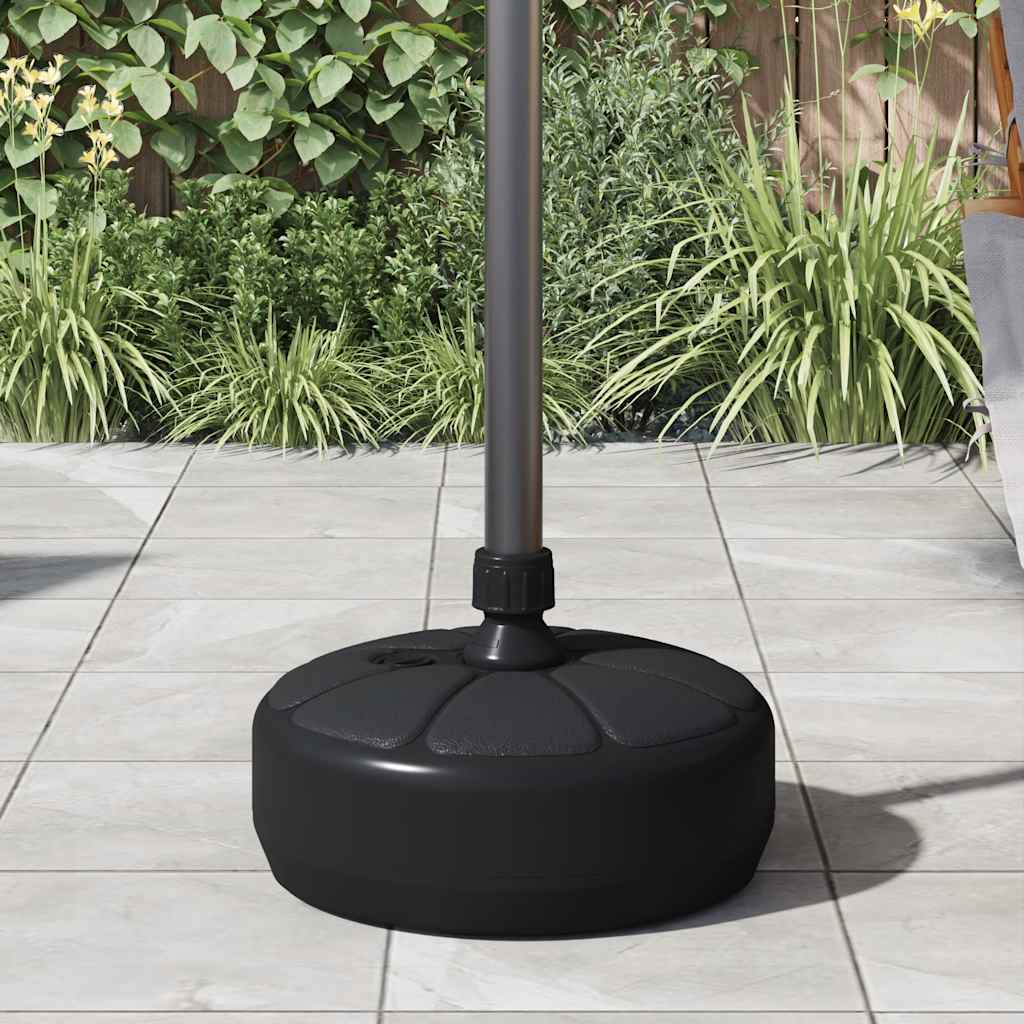 VIDAXL PIEDO DI PARASOL PIETTO CON ACQUA DI SANDA 15 L NERO